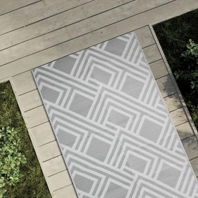 vidaXL Tapete de exterior 80x150 cm ARAKIL PP cinzento