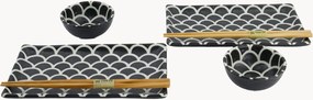 Conjunto de loiça de sushi em porcelana Mermaid, 2 pessoas, conjunto de 6