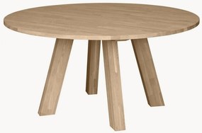 Mesa de jantar redonda em madeira de carvalho Rhonda, Ø 150 cm