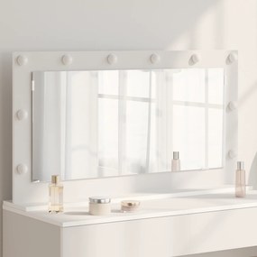 vidaXL Espelho de maquilhagem com Luzes LED Branco 100x55x18 cm