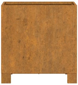 Vaso/floreira com pernas 32x30x33 cm aço corten cor enferrujado