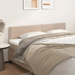 Cabeceira cama 2 pcs couro artificial 90x5x78/88 cm cappuccino