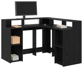 Mesa Carvalho Preto 130x130x91 cm Madeira Engenheirada