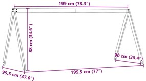 Telhado cama infantil 199x95,5x88 cm pinho maciço castanho mel