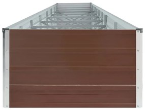 Canteiro elevado de jardim aço galvanizado 600x80x45cm castanho
