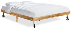 Estrutura de cama madeira de mangueira maciça 200x200 cm