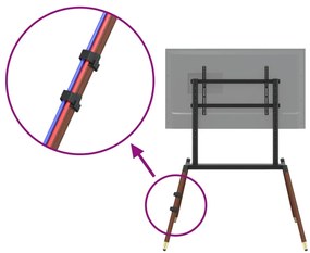 Suporte TV cavalete p/ ecrãs de 37-86" Max VESA 400x600mm 60kg