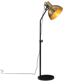 vidaXL Candeeiro de pé 25 W 30x30x90-150 cm E27 bronze antigo