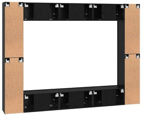 Conjunto de móvel de TV com prateleira com armazenamento com porta 10