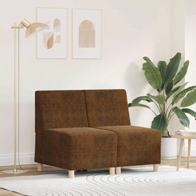 vidaXL Cadeira Sofa 2 pcs Castanho 55 x 74 x 82 cm
