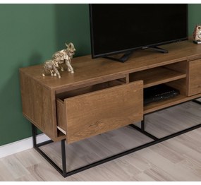 Conjunto de Mobiliário de Sala Laxus – Nogueira/Preto – 90x39x40 cm