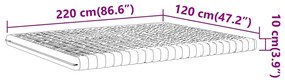 Colchão de espuma 120x220 cm 7 zonas dureza 20 ILD branco