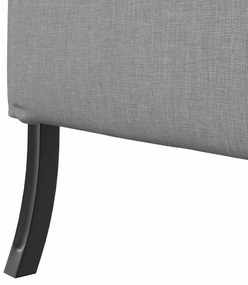 Sofá com Costas Altas Cinza Claro 109x56x121 cm Tecido