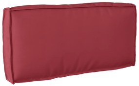 vidaXL Almofada de palete para encosto Vinho Vermelho 80 x 40 x 12 cm