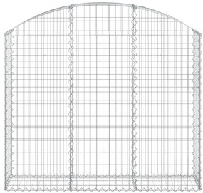 Cesto gabião arqueado 150x30x120/140 cm ferro galvanizado