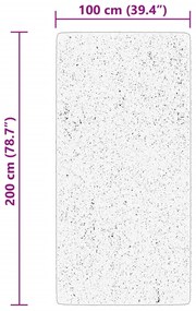 Tapete pelo curto macio lavável HUARTE 100x200cm verde-floresta