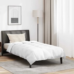 vidaXL Edredão com travesseiro 2 pcs Branco 155 x 220 cm Penugem