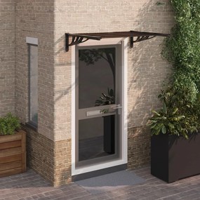 153697 vidaXL Toldo de porta 122x90 cm policarbonato preto