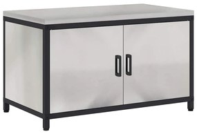 Armário de Armazenamento para Cozinha Prata 60 x 50 x 92 cm