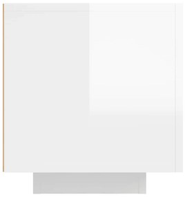 Móvel de TV com luzes LED 160x35x40 cm branco brilhante