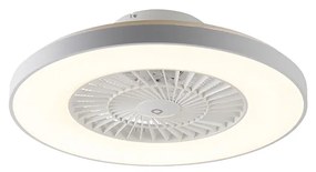 LED Ventilador de teto branco com efeito de estrela regulável - Climo Moderno