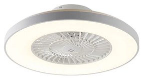 LED Ventilador de teto branco com efeito estrela regulável - Climo Moderno