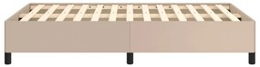 Estrutura de cama sem colchão 120x190cm couro artif. cappuccino