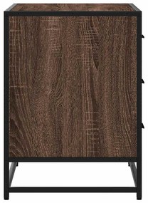 Cómoda de 3 Gavetas - 70x41x56 cm - Derivados Madeira Carvalho Castanh