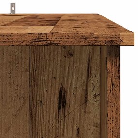 Mesa de bar com prateleiras derivados de madeira madeira velha