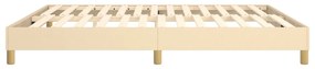 Estrutura de cama sem colchão 180x200 cm tecido cor creme