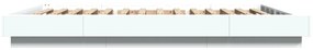 Estrutura cama c/ luzes LED 140x190 cm derivados madeira branco