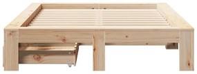 Cama sem colchão 135x190 cm madeira de pinho maciça