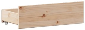 Cama com estante sem colchão 135x190 cm pinho maciço