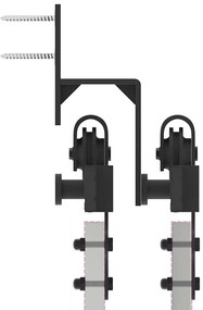 Kit de ferragens para porta deslizante 427 cm aço preto