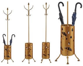 Bengaleiro Suporte de Guarda-chuva Dourado Metal (44 X 185 X 44 cm)
