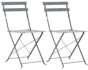 3 pcs conjunto bistrô aço cinzento