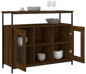Aparador 100x35x80 cm derivados de madeira carvalho castanho