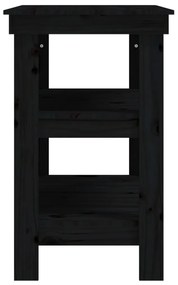 Bancada de trabalho 78,5x50x80 cm pinho maciço preto