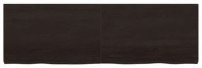 Tampo de mesa 160x50x(2-6) cm carvalho tratado castanho-escuro