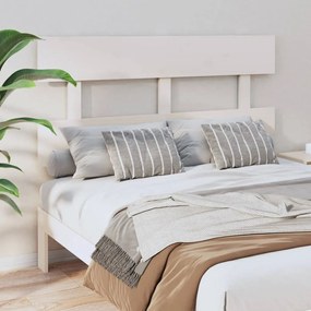 Cabeceira de cama 144x3x81 cm pinho maciço branco