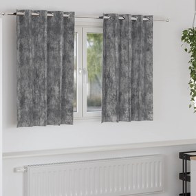 vidaXL Cortinas 2 pcs com Ilhós Cinza 140x140 cm
