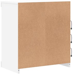 Aparador com luzes LED 60,5x37x67 cm branco