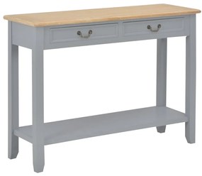 Mesa consola 110x35x80 cm madeira cinzento