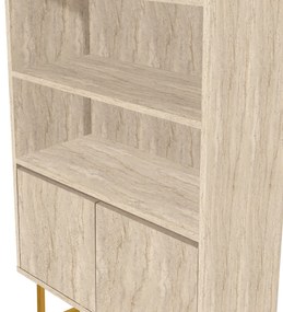 Estante Laxus Rea – Travertino – 80x182x36 cm
