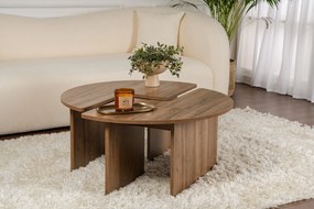 Mesa de Café Moira - Cor Nogueira - Ø90x41 cm