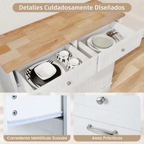 Armário para cozinha 100 x 33 x 90 cm com caixote do lixo oculto duplo rebatível, tampa de madeira e tábua de cortar e 2 gavetas estilo rústico Natura