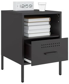 Mesa de cabeceira 36x39x50,5 cm aço preto