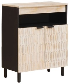 vidaXL Buffet com porta Acabamento em Wash Branco 60 x 33 x 75 cm