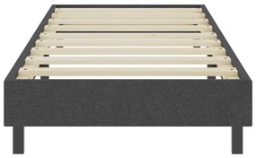 Cama boxspring 90x200 cm tecido cinzento