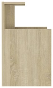 Mesa de cabeceira 40x35x60 cm derivados madeira carvalho sonoma